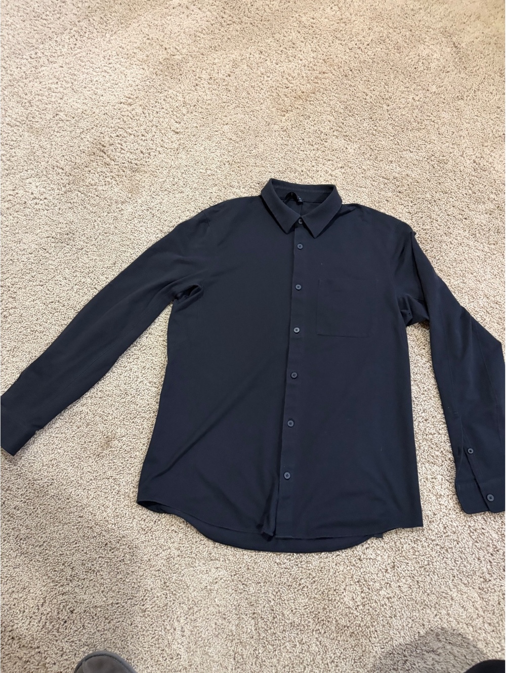Men's Lululemon Lululemon black button down shirt Cotton / polyester M Medium
